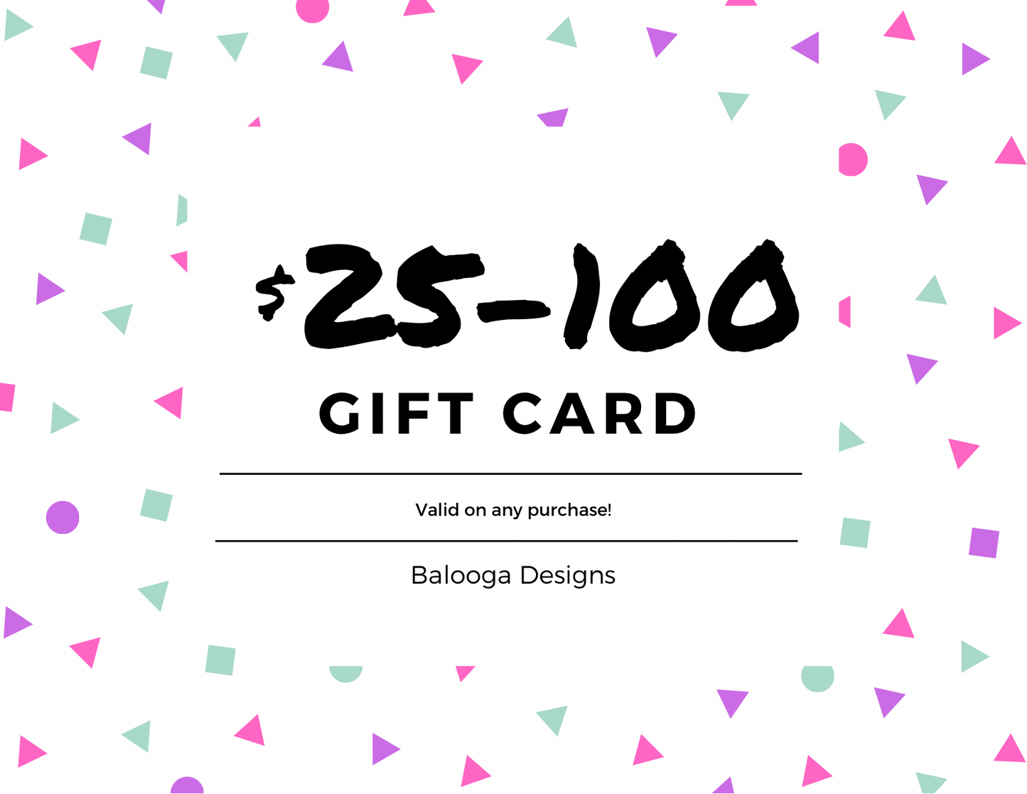 Balooga Designs Gift Card - Balooga Designs