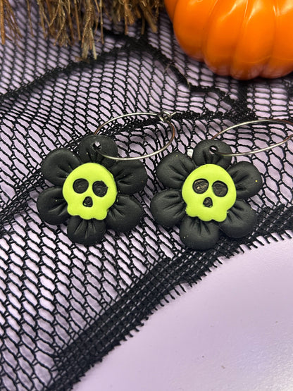 Flower Power Skull Hoops