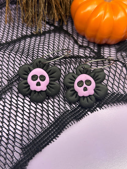 Flower Power Skull Hoops