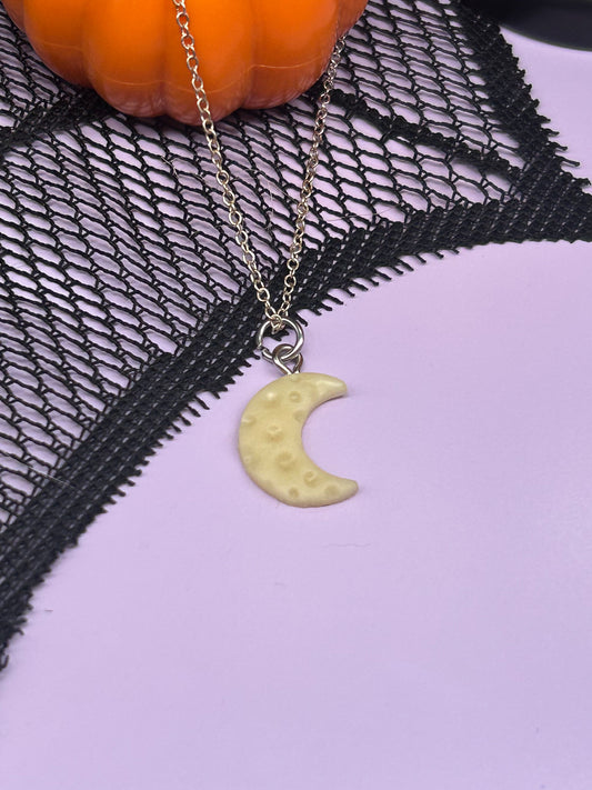 Glow-in-the-Dark Crescent Moon Necklace