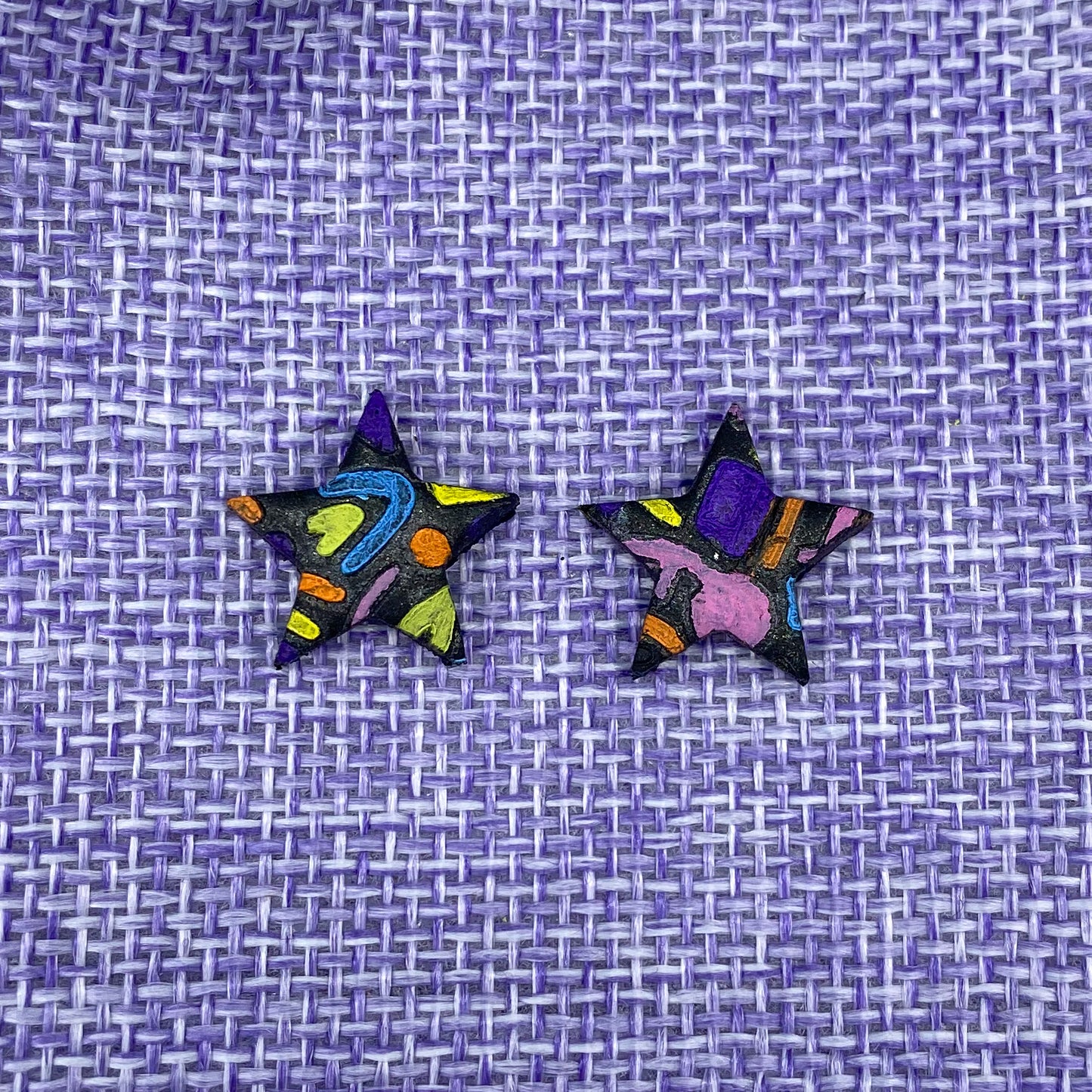 Neon Star Studs - Balooga Designs