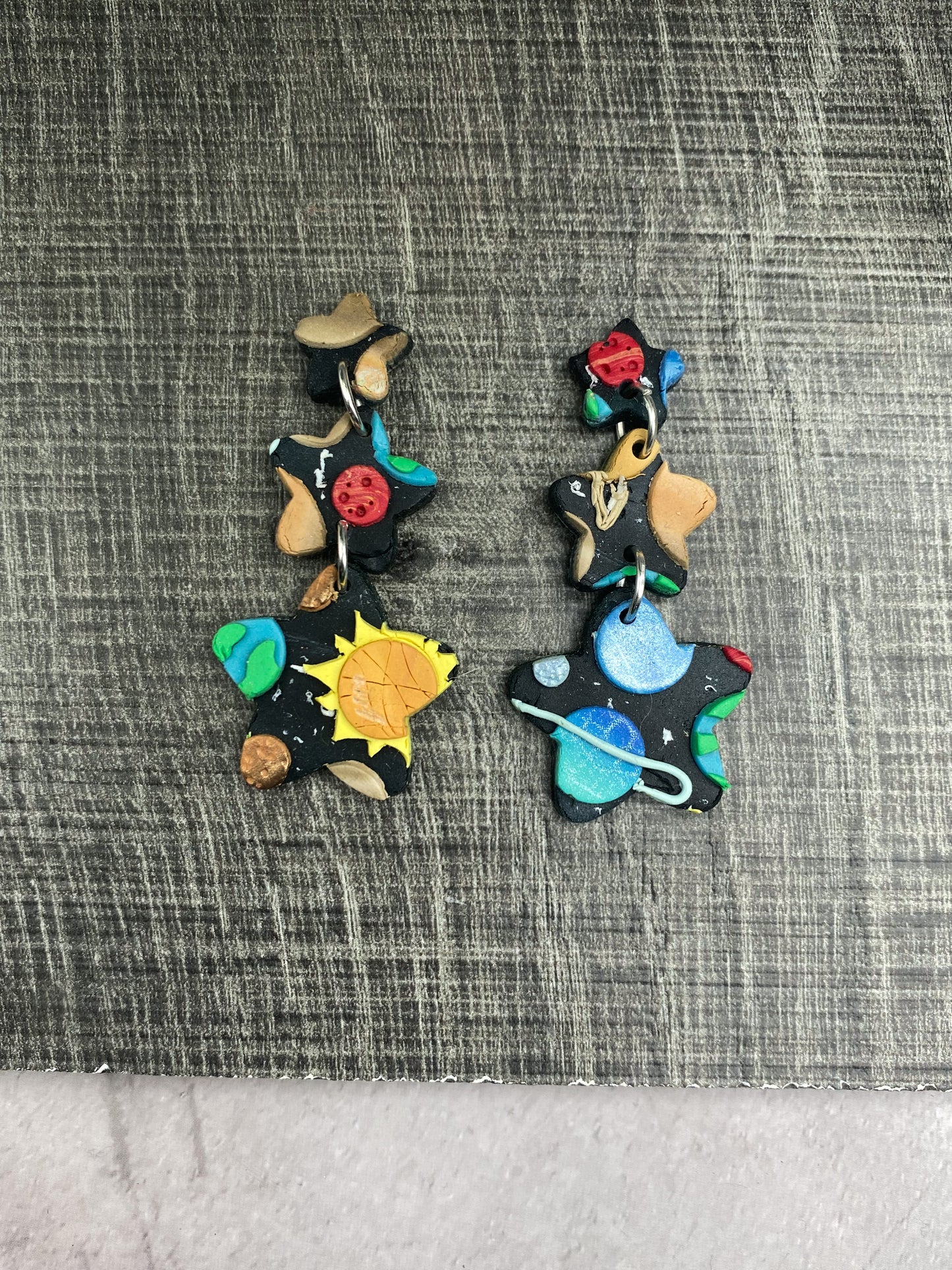 Tiered Star Dangles - Solar System