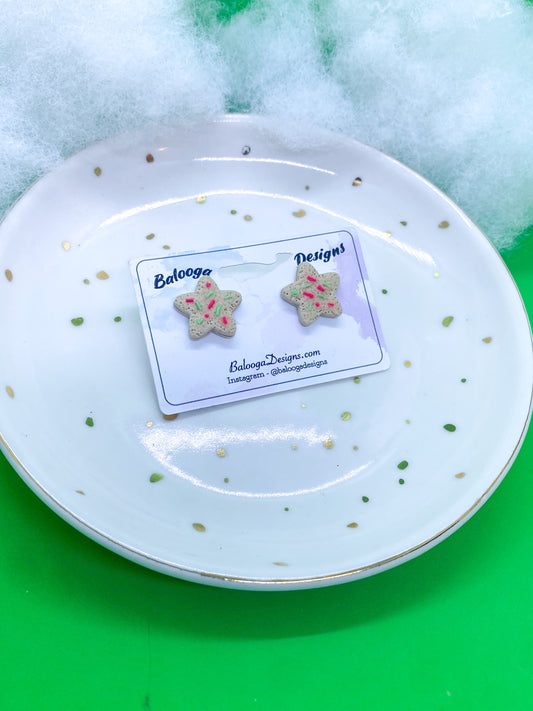 Glazed Star Cookie Studs - Balooga Designs