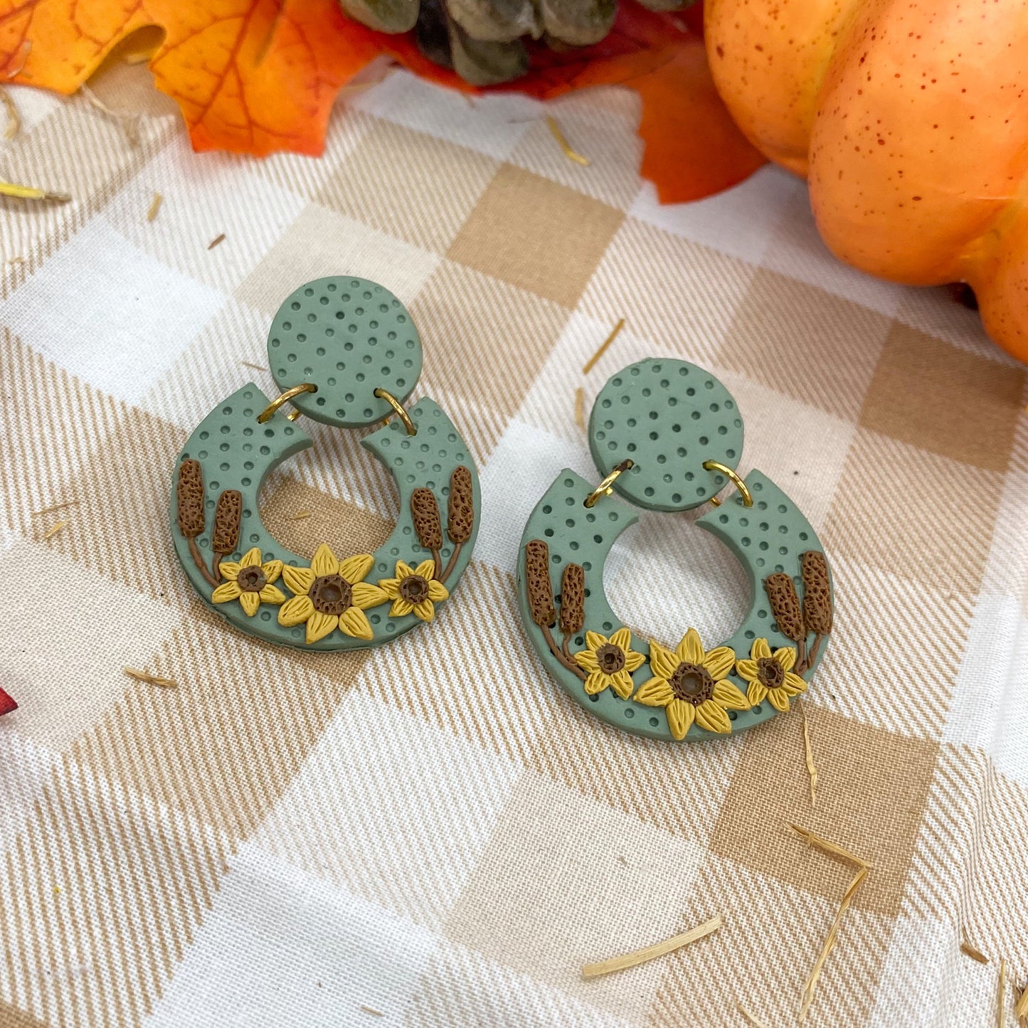 Fall Floral Dangle Earrings