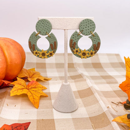 Fall Floral Dangle Earrings