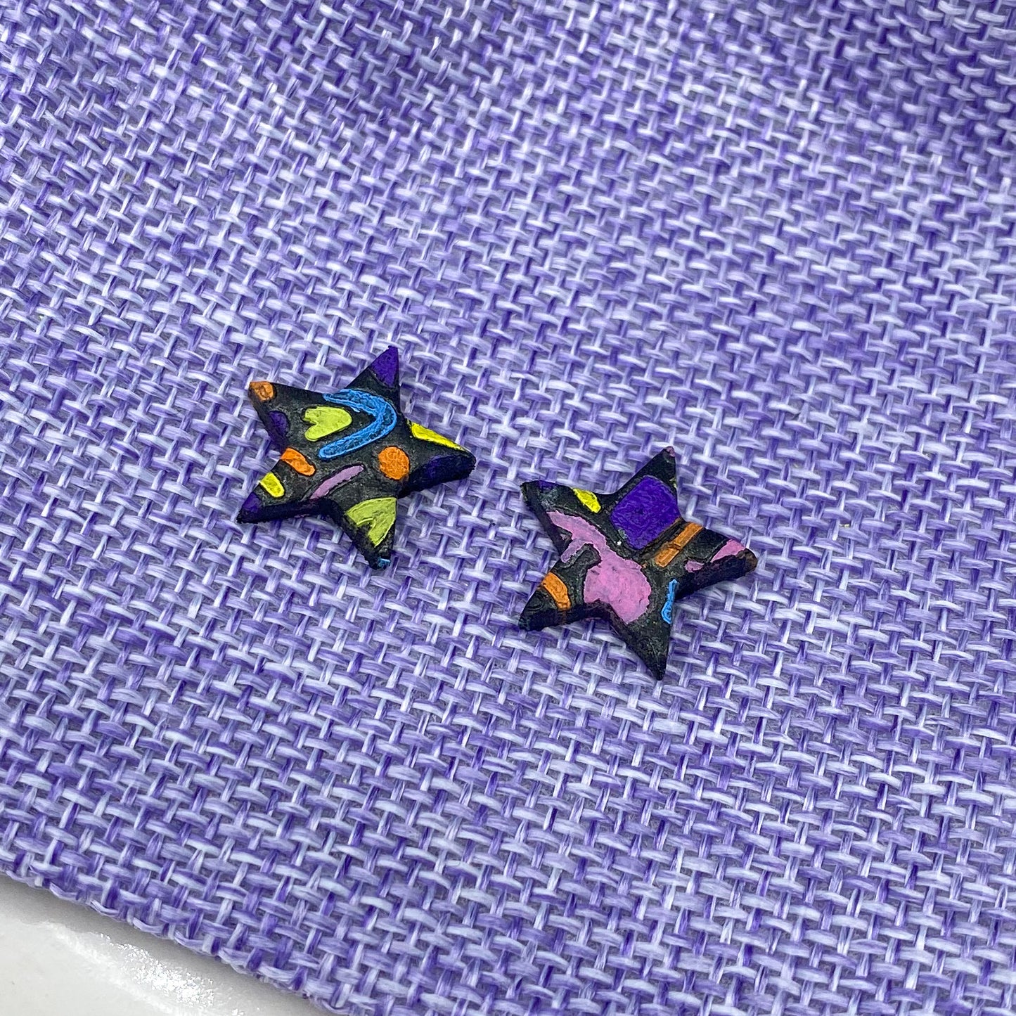 Neon Star Studs - Balooga Designs