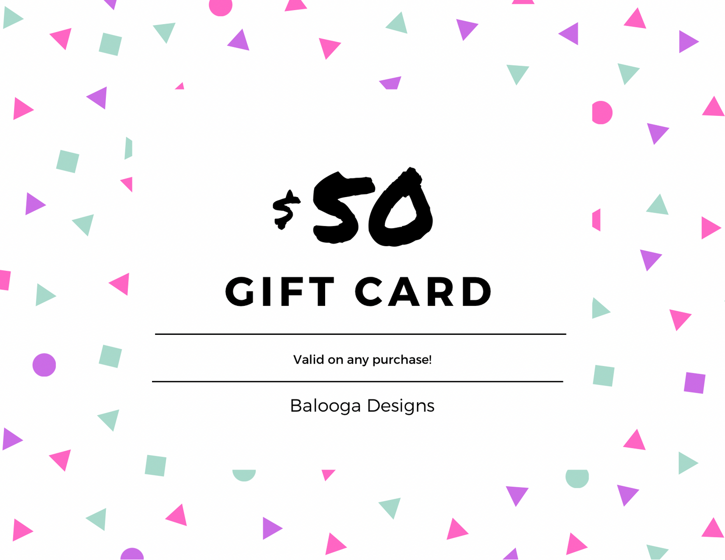Balooga Designs Gift Card - Balooga Designs