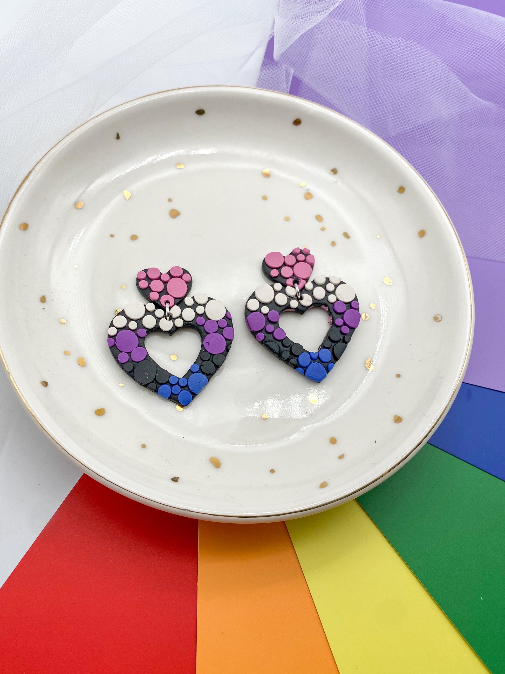 Spotted Pride Heartful Dangles - Balooga Designs