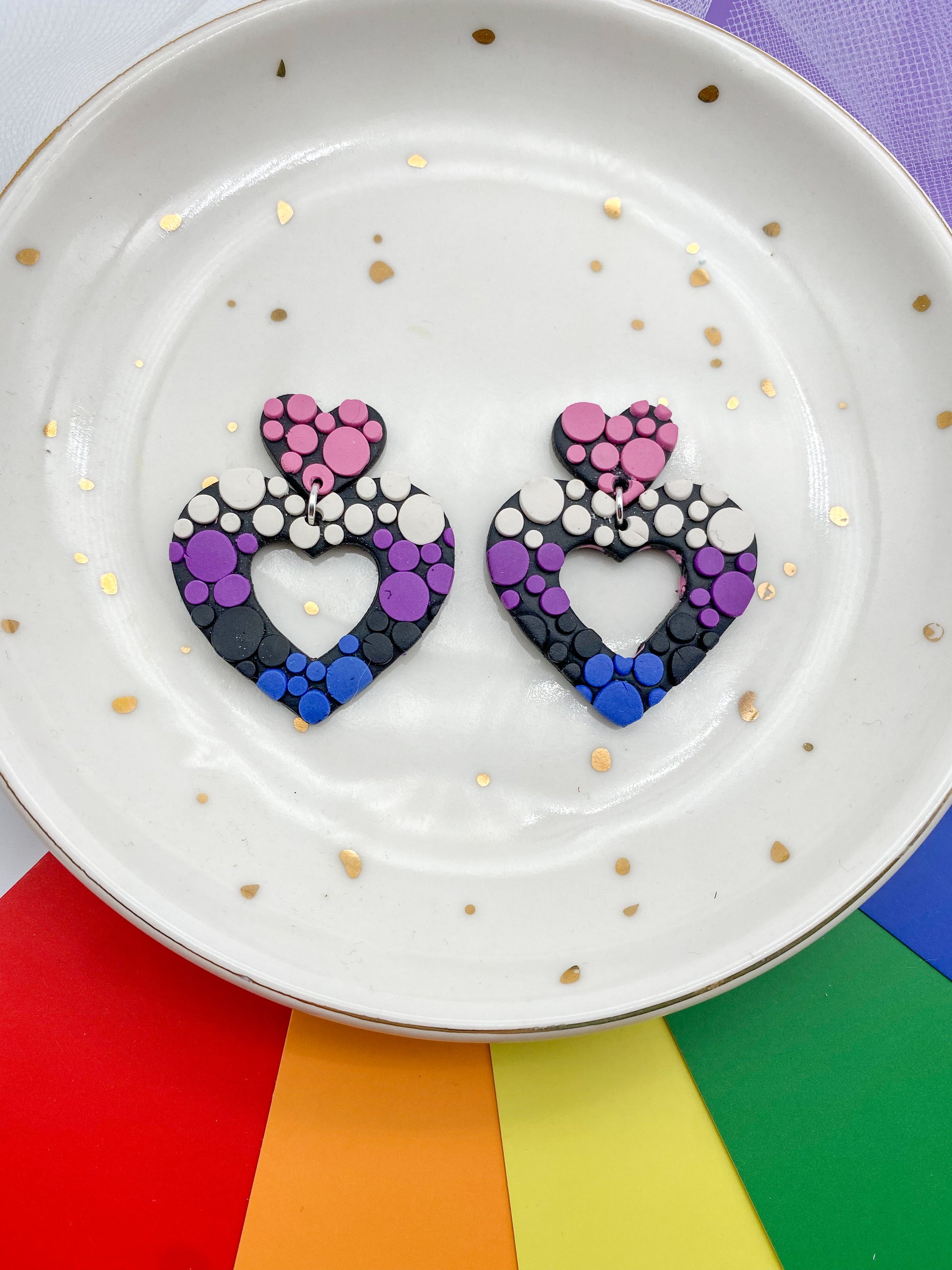 Spotted Pride Heartful Dangles - Balooga Designs