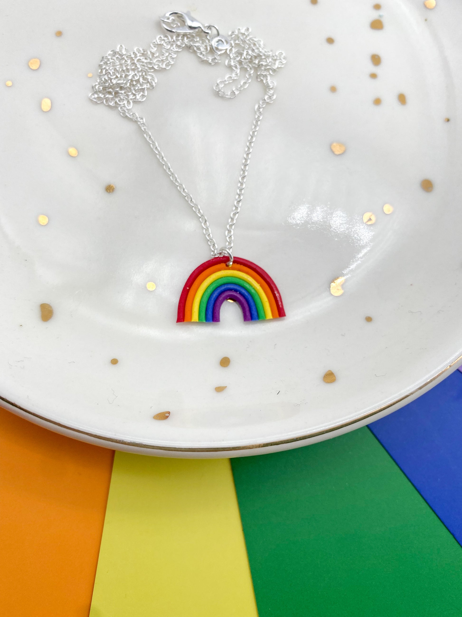 Small Rainbow Arch Pride Necklace - Balooga Designs