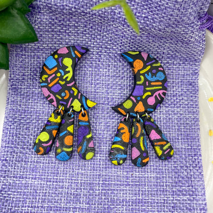 Bri Dangles in Neon Doodles - Balooga Designs