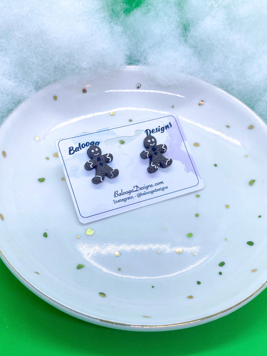 Gingerbread Men Studs - Balooga Designs