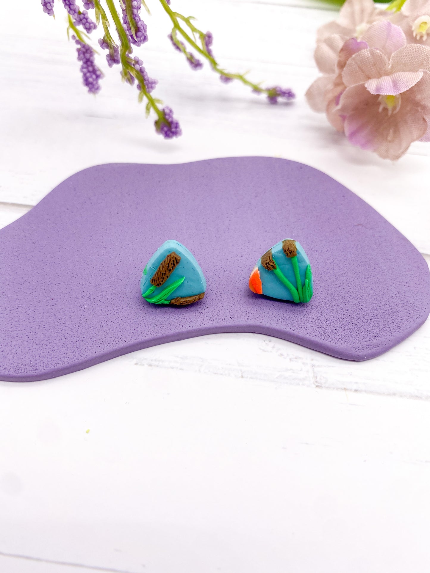 Mini Triangle Studs - Pond A - Balooga Designs